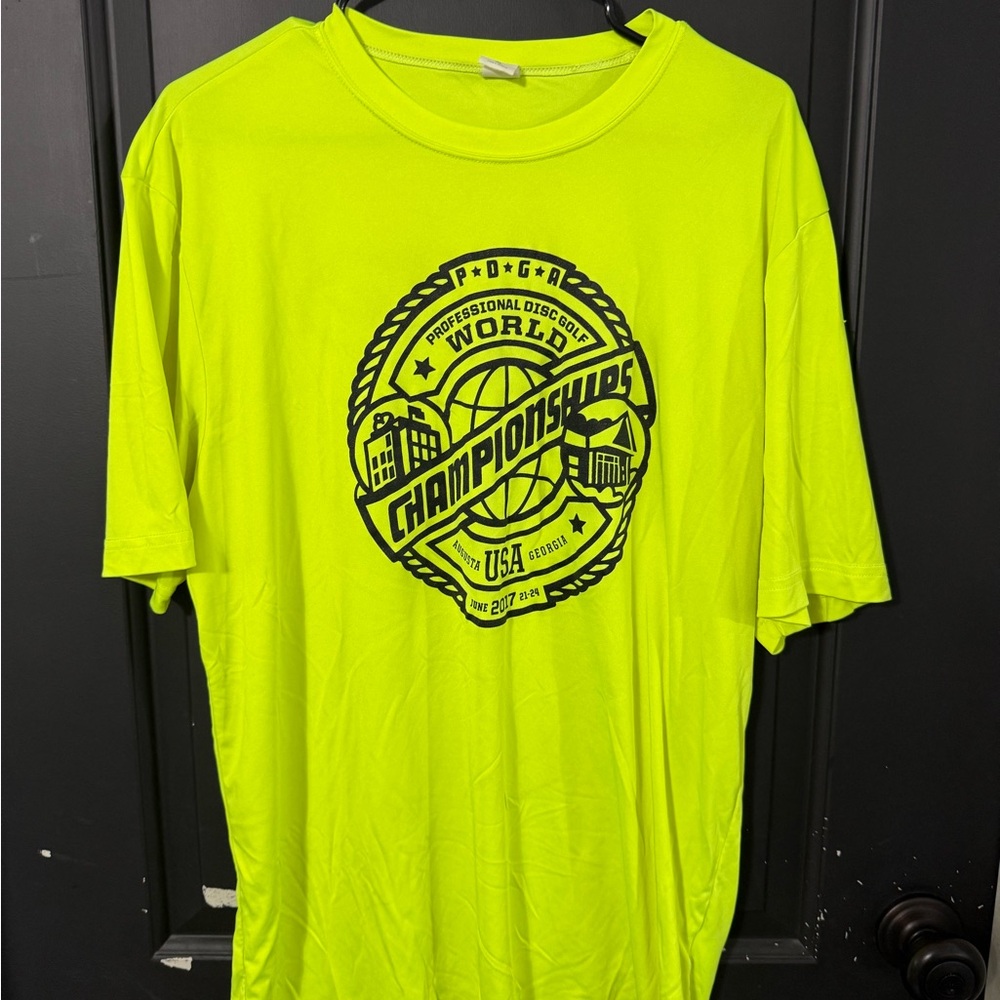 Disc Golf Neon Green Championship T-Shirt